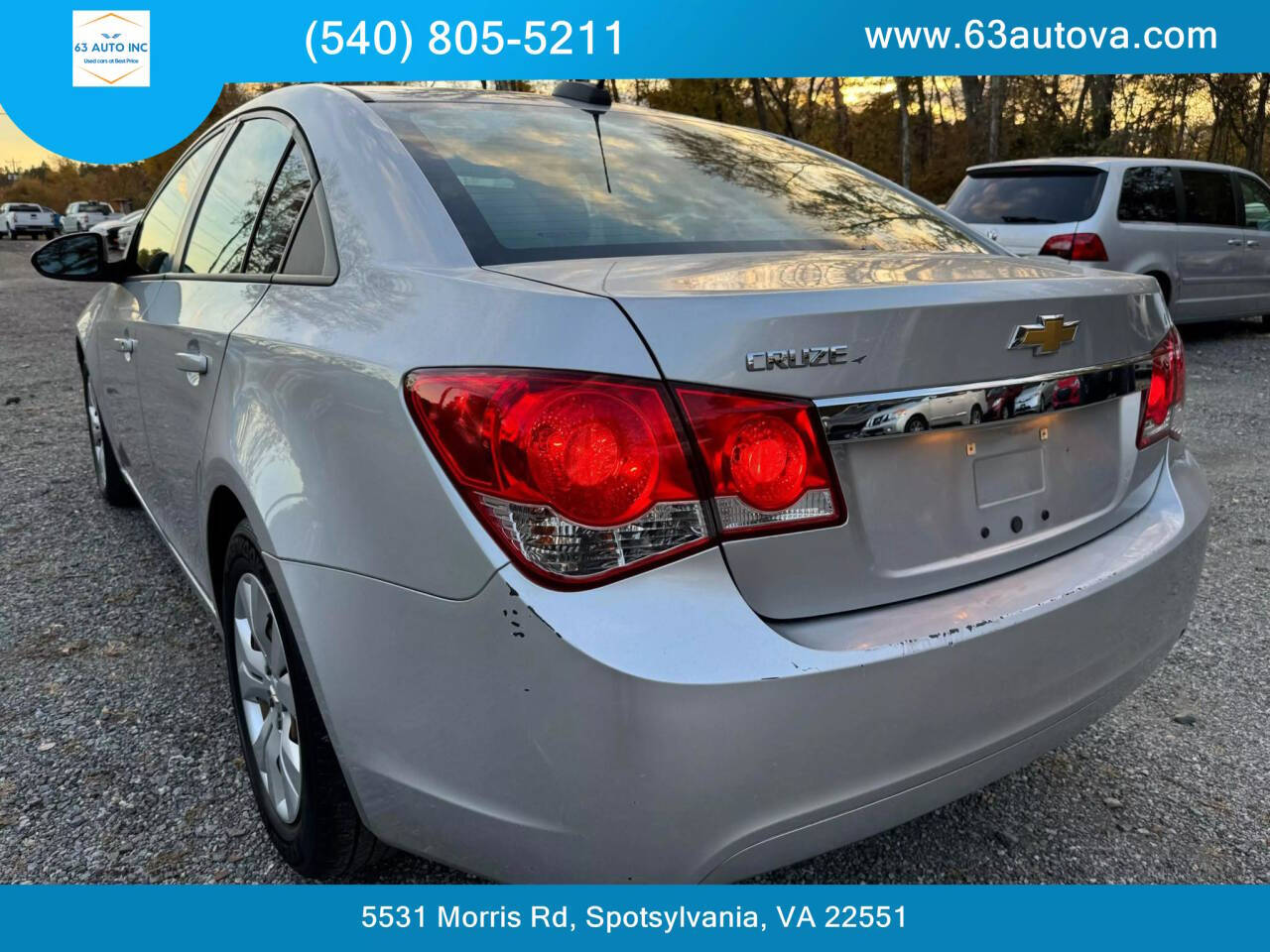 2015 Chevrolet Cruze for sale at 63 Auto Inc in Spotsylvania, VA