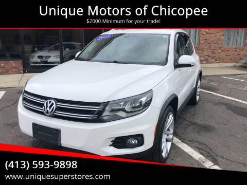 2013 Volkswagen Tiguan for sale at Unique Motors of Chicopee in Chicopee MA