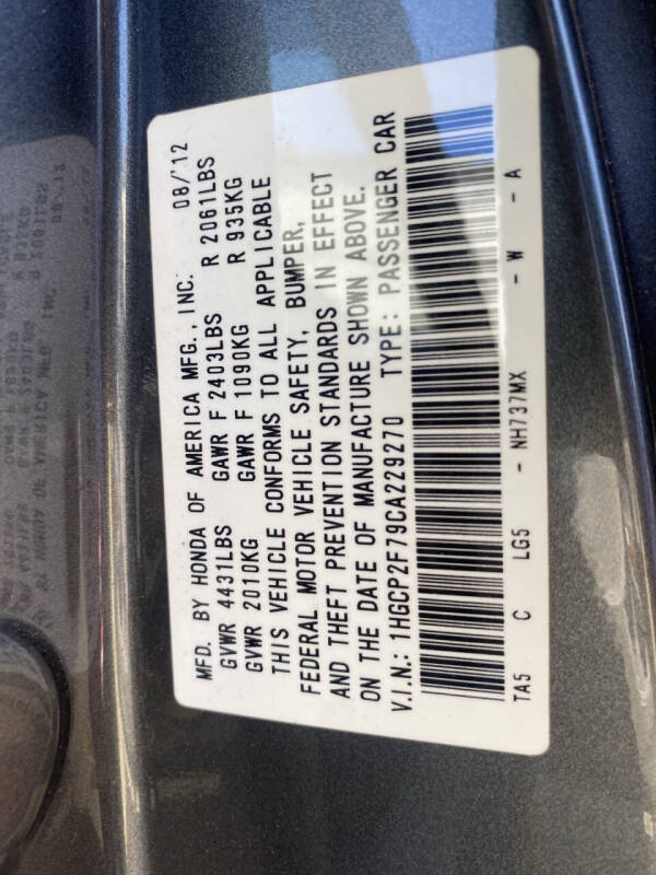 2012 Honda Accord EX