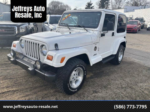 1999 Jeep Wrangler for sale at Jeffreys Auto Resale, Inc in Clinton Township MI