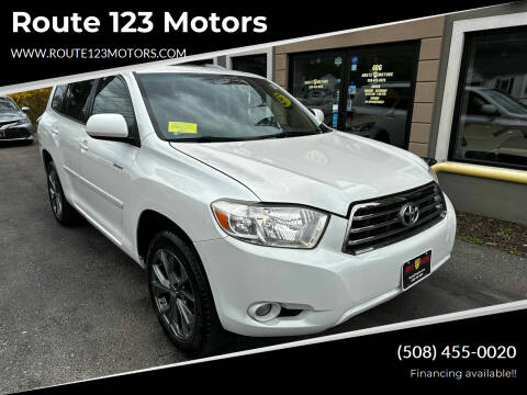 2009 Toyota Highlander for sale at Route 123 Motors in Norton MA