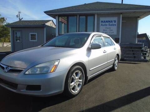 2006 Honda Accord for sale at Hanna's Auto Sales in Indianapolis IN