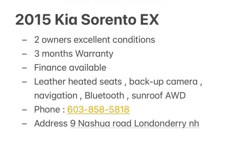 2015 Kia Sorento EX