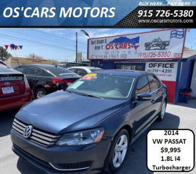 2014 Volkswagen Passat for sale at Os'Cars Motors in El Paso TX