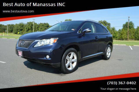 2010 Lexus RX 350 for sale at Best Auto of Manassas INC in Manassas VA
