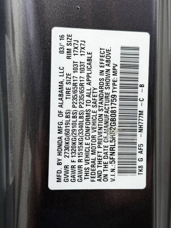 2016 Honda Odyssey