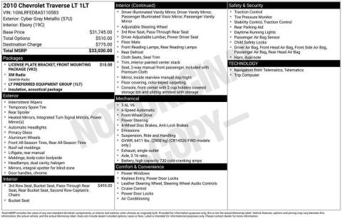 2010 Chevrolet Traverse LT