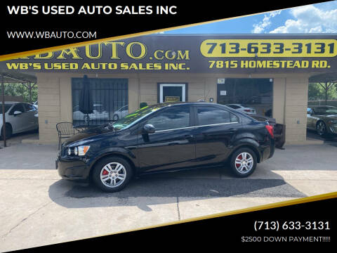 2016 Chevrolet Sonic for sale at WB'S USED AUTO SALES INC in Houston TX