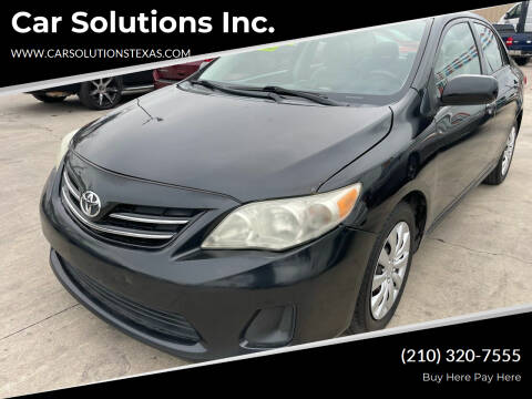 2013 Toyota Corolla for sale at Car Solutions Inc. in San Antonio TX