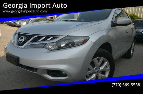 2012 Nissan Murano for sale at Georgia Import Auto in Alpharetta GA