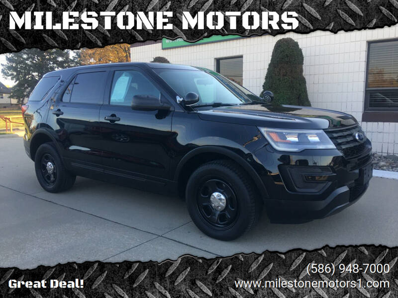2018 Ford Explorer for sale at MILESTONE MOTORS in Chesterfield MI