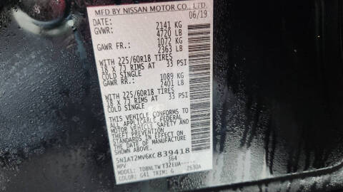 2019 Nissan Rogue SV