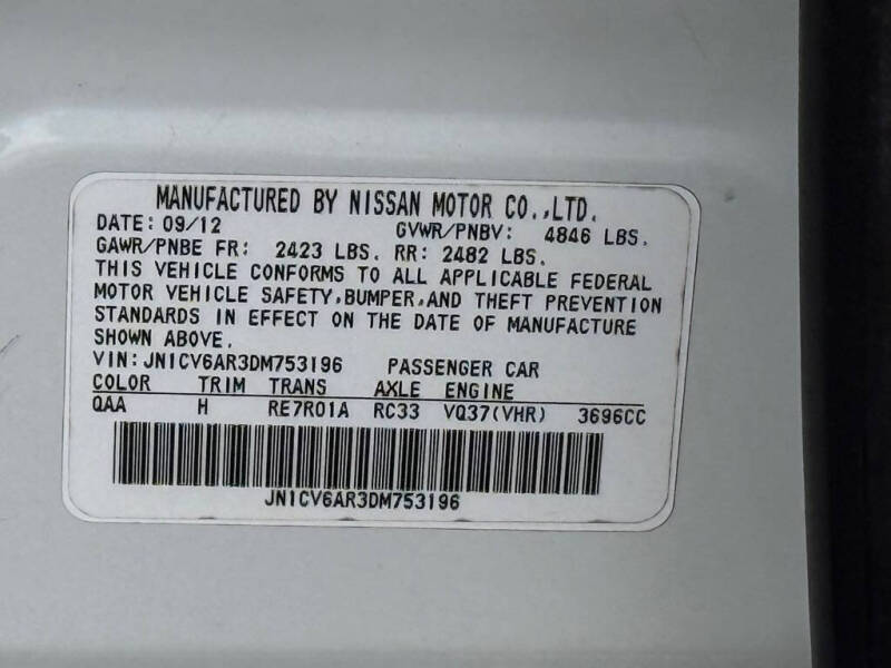 2013 Infiniti G37 Sedan x