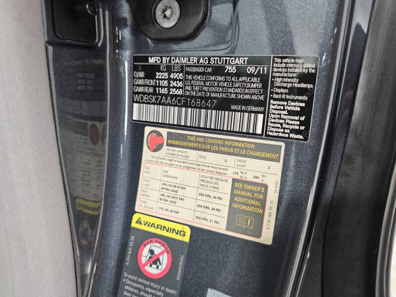 2012 Mercedes-Benz SL-Class SL 63 AMG