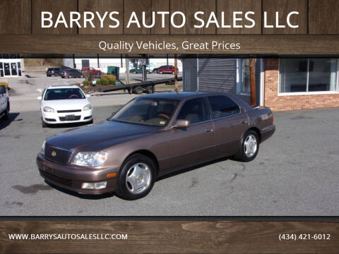 2000 Lexus LS 400 for sale at BARRYS AUTO SALES LLC in Danville VA