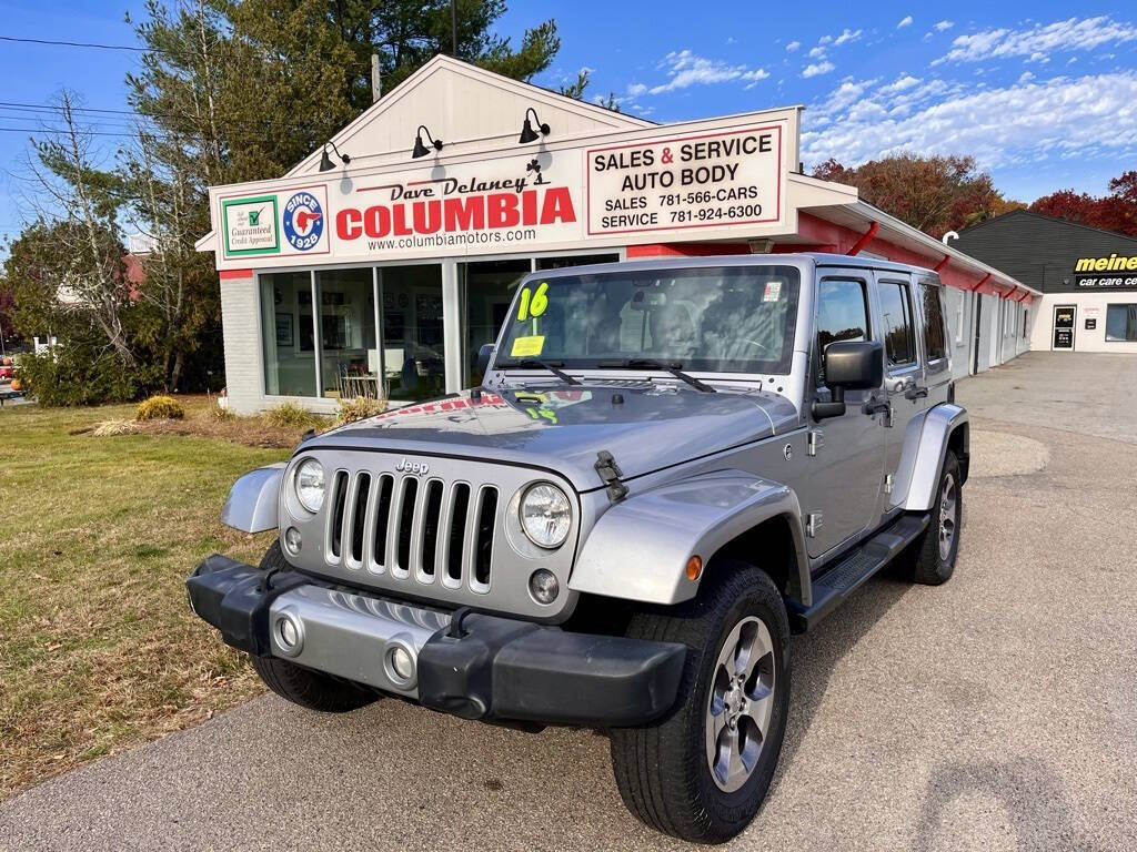 2016 Jeep Wrangler Unlimited for sale at Dave Delaney's Columbia Motors in Hanover, MA