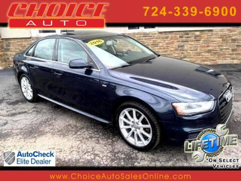 2016 Audi A4 for sale at CHOICE AUTO SALES in Murrysville PA