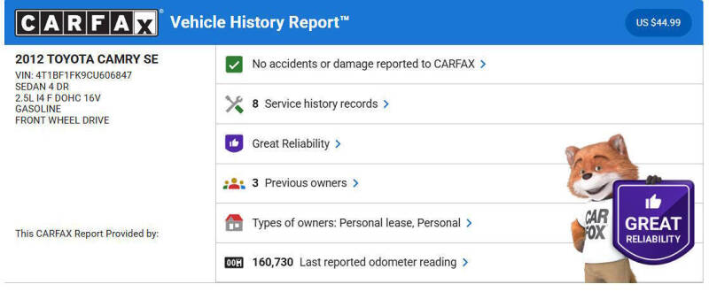 2012 Toyota Camry SE Sport Limited Edition