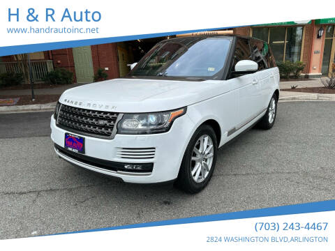2016 Land Rover Range Rover for sale at H & R Auto in Arlington VA