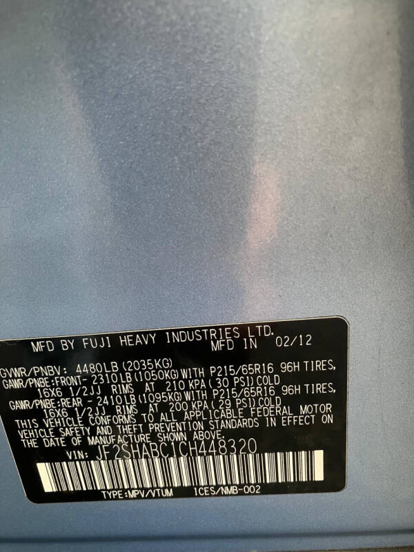 2012 Subaru Forester 2.5X