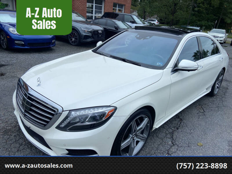 2015 Mercedes-Benz S-Class for sale at A-Z Auto Sales in Newport News VA