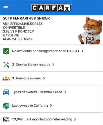 2018 Ferrari 488 Spider