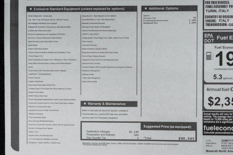 2022 Maserati Ghibli Modena Q4