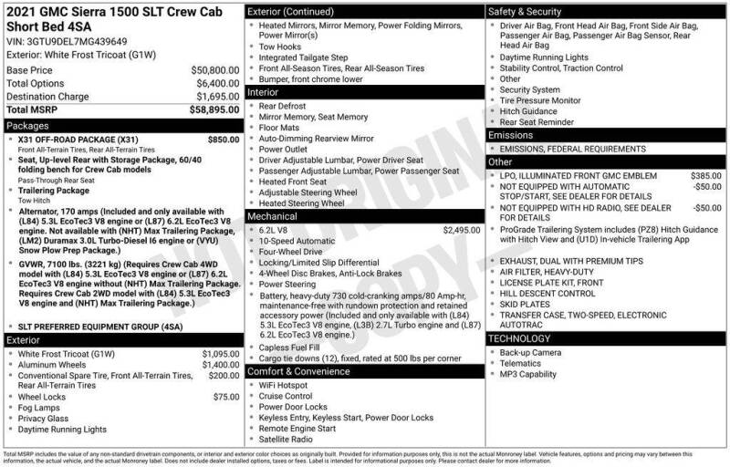2021 GMC Sierra 1500