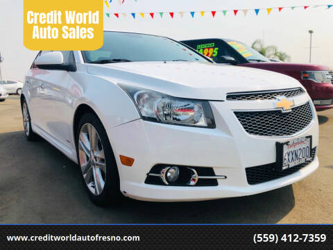 2013 Chevrolet Cruze for sale at Credit World Auto Sales in Fresno CA
