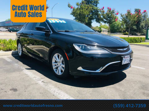 2015 Chrysler 200 for sale at Credit World Auto Sales in Fresno CA