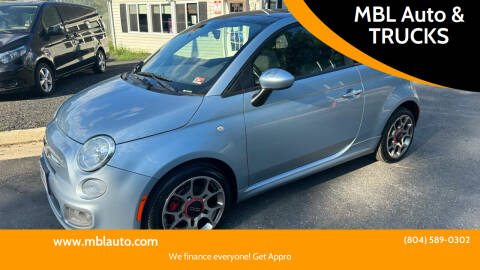 2013 FIAT 500 for sale at MBL Auto & TRUCKS in Woodford VA