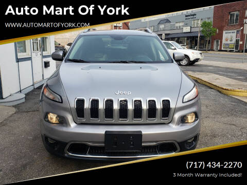 2016 Jeep Cherokee for sale at Auto Mart Of York in York PA