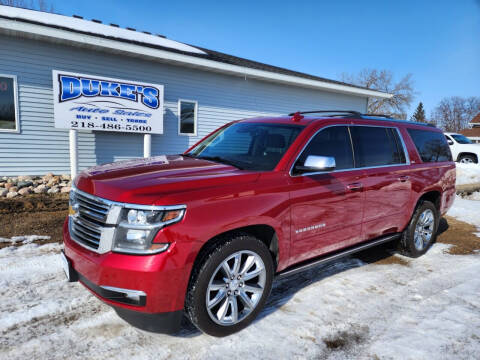 2015 Chevrolet Suburban for sale at Dukes Auto Sales in Hawley MN