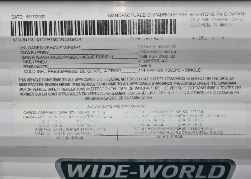 2022 Keystone RV Hideout