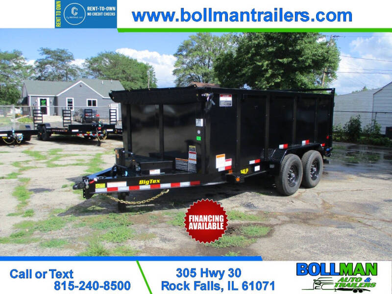 2024 Big Tex Trailer 14K 7' x 14' Dump w/4' Sides for sale at Bollman Auto & Trailers in Rock Falls IL