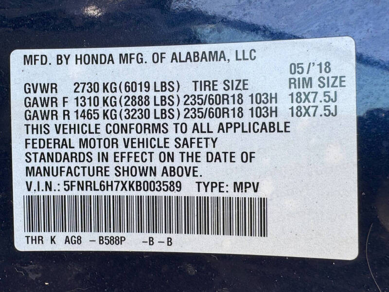 2019 Honda Odyssey EX-L