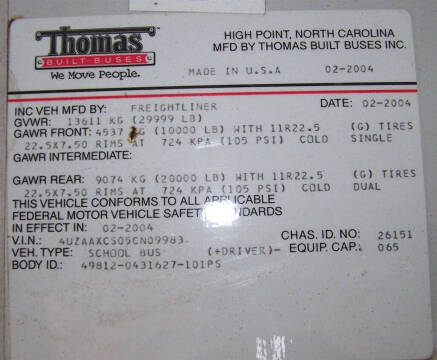 2005 Freightliner FS65 Chassis