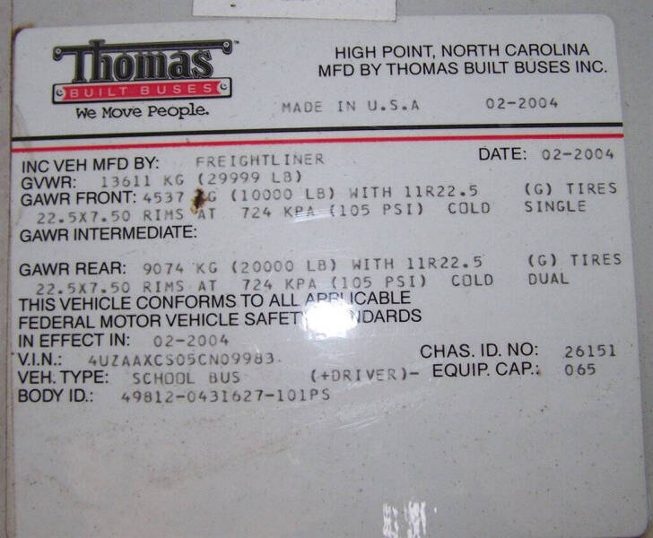 2005 Freightliner FS65 Chassis