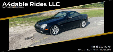 2001 Mercedes-Benz SLK for sale at A4dable Rides LLC in Haines City FL