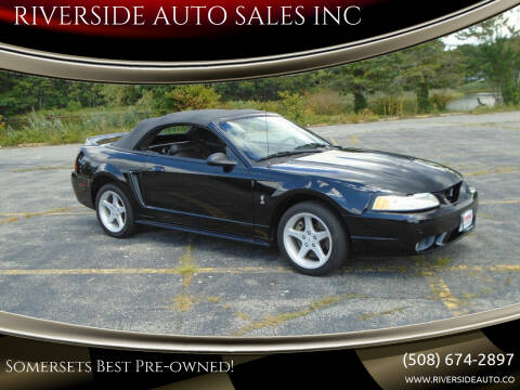 1999 Ford Mustang SVT Cobra for sale at RIVERSIDE AUTO SALES INC in Somerset MA