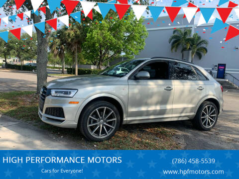 2018 Audi Q3 for sale at HIGH PERFORMANCE MOTORS in Hollywood FL