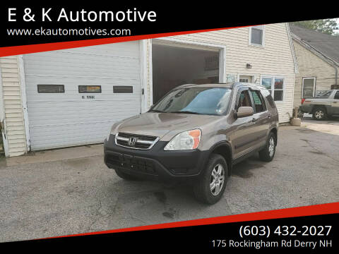 2004 Honda CR-V for sale at E & K Automotive in Derry NH