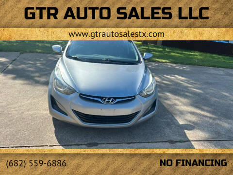 2016 Hyundai Elantra for sale at GTR Auto Sales LLC in Haltom City TX