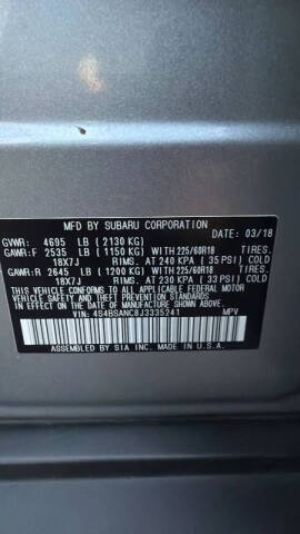 2018 Subaru Outback 2.5i Limited