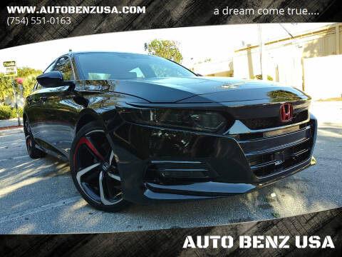 2018 Honda Accord for sale at AUTO BENZ USA in Fort Lauderdale FL