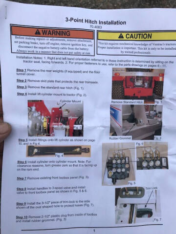 2017 Ventrac 3 PT Hitch 4100 & 4200