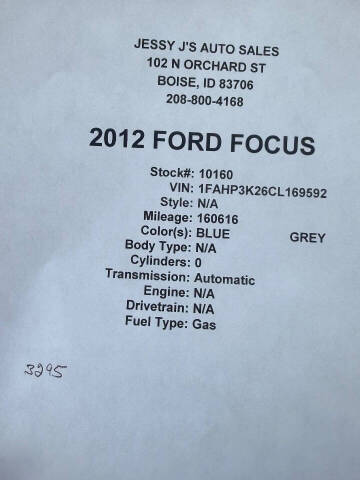 2012 Ford Focus SE
