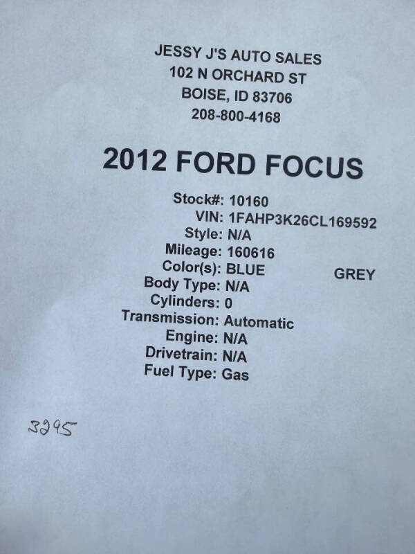 2012 Ford Focus SE