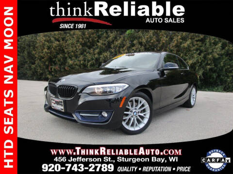 2016 BMW 2 Series for sale at RELIABLE AUTOMOBILE SALES, INC in Sturgeon Bay WI