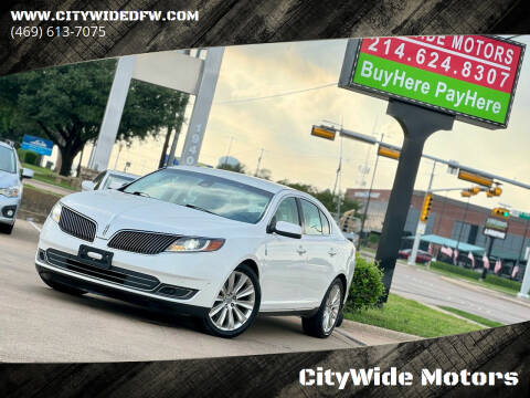2013 Lincoln MKS for sale at CityWide Motors in Garland TX